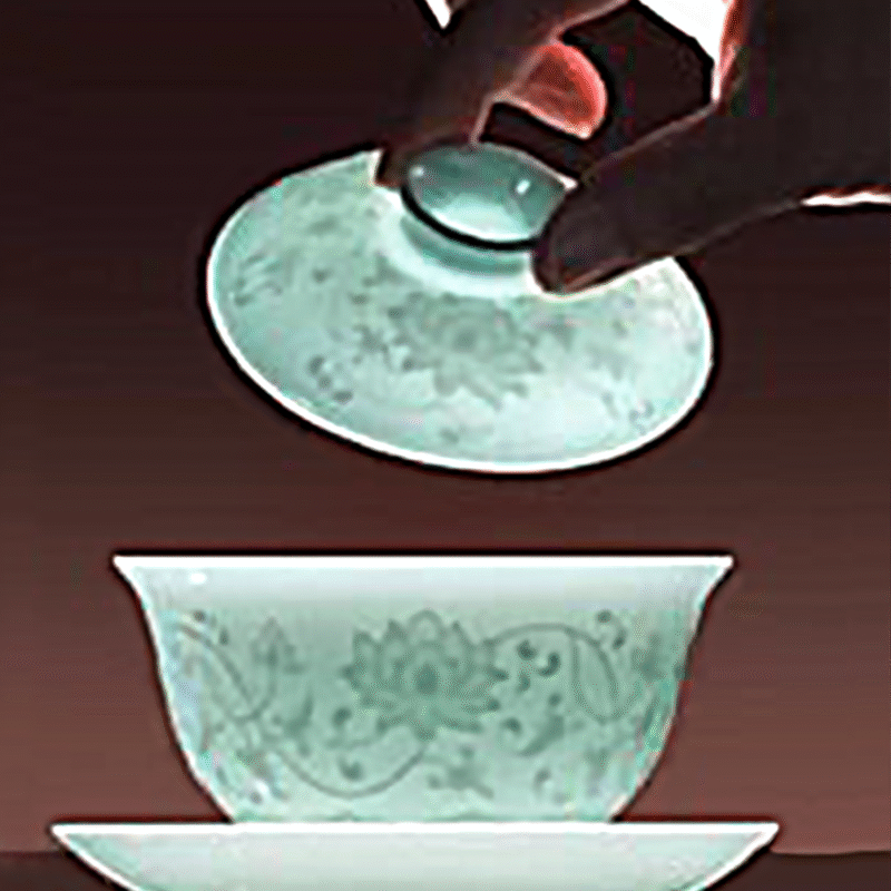 功夫茶盖碗茶杯---缠枝莲雕刻---影青雕刻---吉祥寓意----精致茶礼----杯中奢侈品