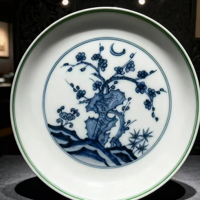 明代成化官窑风格青花盘